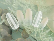 シューズネイルプロデュース/クリアストライプネイル