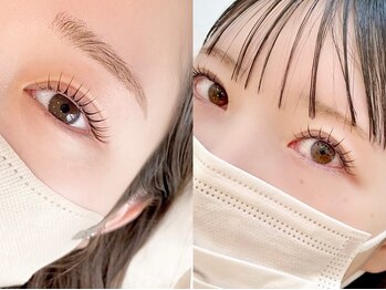 エイチプラス 静岡店(h.plus)の写真/《束感まつげ》はマツエクでも可能◎マツエク100本でまつげを韓国風に★アンドヘルシーでさらに可愛く♪