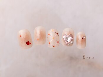 アイネイルズ 横浜EAST店(I-nails)/チークバレンタインネイル