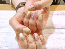 メタリック×ニュアンスネイル