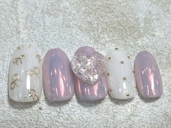 レイネイル レイエステティック 岐阜茜部店(RAY NAIL & RAY ESTHETIC)/オーロラリボンネイル