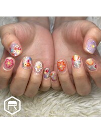 カラフル花柄デザイン