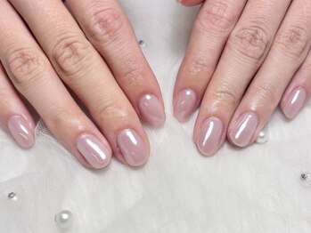トラストネイル 佐野店(TRUST Nail)/ホワイトミラーネイル