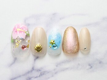 池袋ネイルサロン イイネイル(Ee-Nail)/ハイビスカスネイル初回￥7500