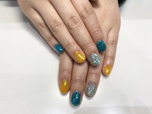 クォーターリゾートネイル(QUARTER RESORT nail)/クリアカラーネイル☆