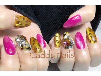 キャディーネイルズ(Caddy' Nails)/ゴールドマグネットのレオパード