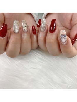 ネイルミュウ(Nail miu)/ハチワレ×うさぎネイル