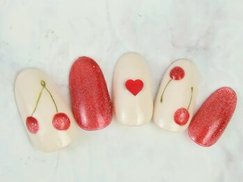 ネイルプラータ(Nail Plata)/人気♪さくらんぼネイル【7980】