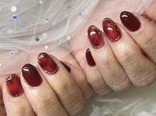 ワンハンドレッドプラス(100+)/赤べっこうネイル