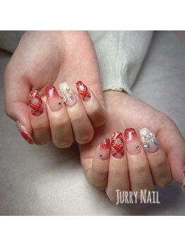 ジュリーネイル 所沢店/チェックリボン