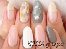 リオッサ オブ ラグーン(RIOSSA of Lagoon)/ニットネイル×三角フレンチ