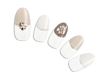 プラスネイル 銀座中央通り店(PLUS NAIL)/【564】上品丸フレンチ¥7,689