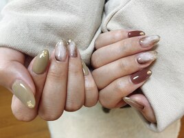 大理石ちぐはぐネイル