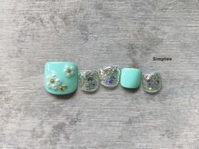 シンプリー ネイルアンドアイラッシュ 祖師谷大蔵店(Simpliee Nail&Eyelash)/【フット】フラワーネイル