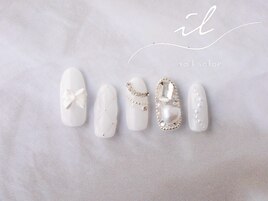 白×ワンホン×キルティング