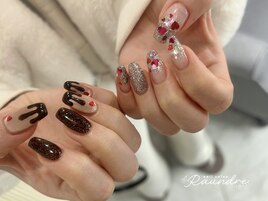 バレンタインネイル