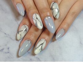 大理石風ネイル