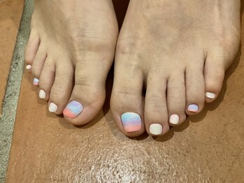 [Foot]親指アート＋ワンカラー