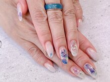 ネイル ビューティーマジック 葛西本店/紫陽花デザインネイル