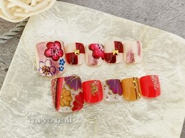 フット和柄ネイル【定額￥9350】