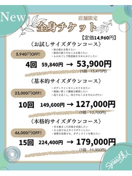 スピード美人 柏店/全身回数券
