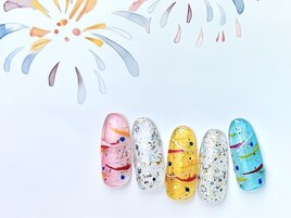 夏祭りに♪ヨーヨーネイル