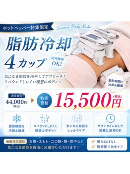 ウナ 西中島店(UNA)の写真/ダイエットを頑張る方へ☆脂肪冷却4カップと脂肪分解導入付きで自分磨きをサポート♪44,000円→15,500円
