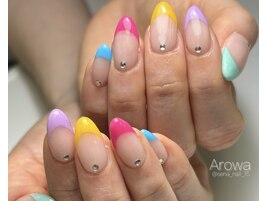 カラフルフレンチネイル