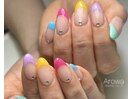 カラフルフレンチネイル