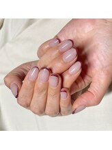 ミントリーフ バイ リート(Mint leaf by Reat)/ボルドーフレンチネイル