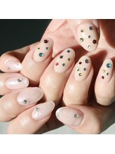 ネイル ビジュー(NAIL BIJOU)/カラフルアシメネイル