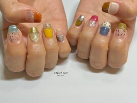 カラフル秋ネイル