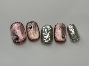 ネイルメゾン 天神店(NAIL MAISON)/マグシルバーボルドー¥7000