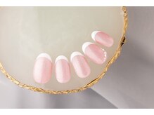 エムスラッシュ ネイル センター北店(M.SLASH)/キラキラフレンチネイル