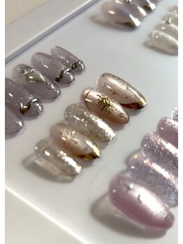 エクラン バイ ルシア(ekuRan by Rucia)の写真/宝石を散りばめたような煌めき見惚れる指先へ♪フィルイン施術で爪への負担を抑え、ネイルを長く楽しむ◎