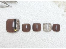 ネイル マニシア(Nail Manicia)/ブラウン　フットネイル　田町