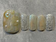カラネイル 南森町店(calla nail)/オーロラ　キラキラ　ニュアンス