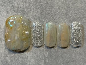 カラネイル 南森町店(calla nail)/オーロラ キラキラ ニュアンス