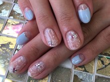 ネイルエルーシェ 立川店(Nail Ercher)/シースルー/フラワーネイル