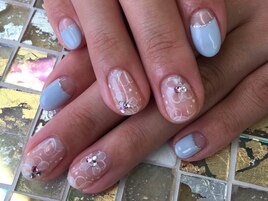 シースルー/フラワーネイル