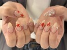 星/ピアスネイル/staff:Minami