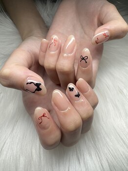 タムタムネイル 本厚木(Tam Tam Nail)/ワンカラー、シール追加