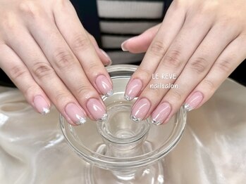 ルレーブ(LE REVE)/ガラスフレンチネイル