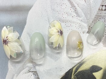 シエルネイルスタジオ 新宮店(Ciel nail studio)/【7350円】フラワーデザイン