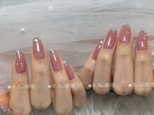 エムプラスネイル 新宿(M+Nail)/ガラスフレンチ