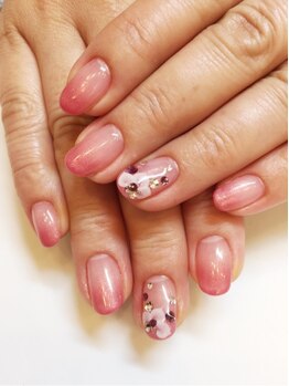 クリスタルネイル ボンベルタ橘店(CRYSTAL NAIL)/フラワーネイル