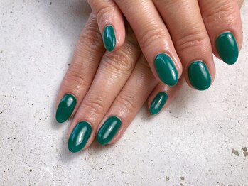 ヘアーアンドネイル ルシア(Hair&Nail Lucia)/爽やかグリーンワンカラーネイル