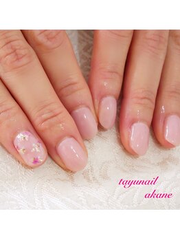 たゆ ネイル(たゆnail)/ワンカラー・押し花ネイル☆