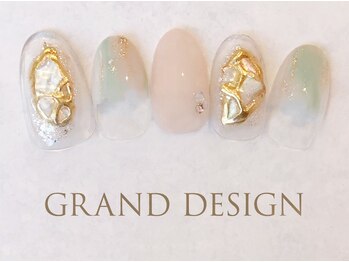 グランドデザイン 岐阜店(GRAND DESIGN)/塗りかけ＆シェルネイル