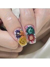 ドライフラワーネイル